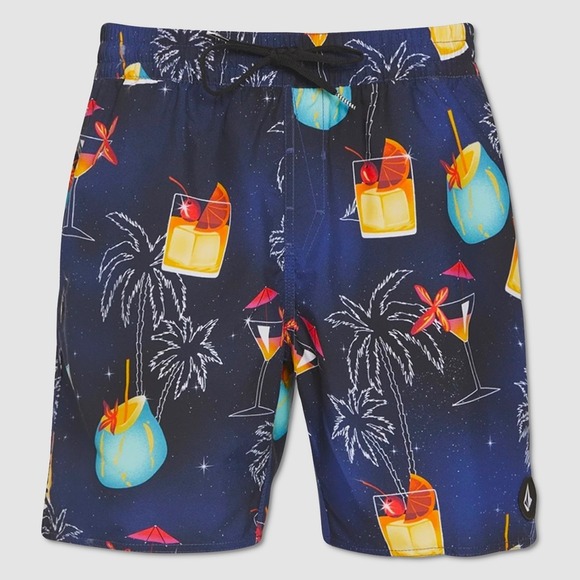 Volcom Other - Mens Volcom Novelty Swim Trunks - NWT Large Blue / Multi Graphic - #44334-A9